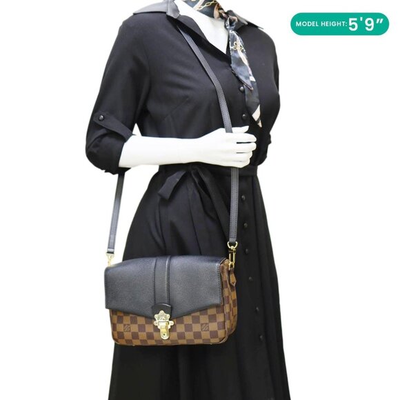 Louis Vuitton Clapton Damier Ebene Crossbody Bag Brown - Picture 2 of 12